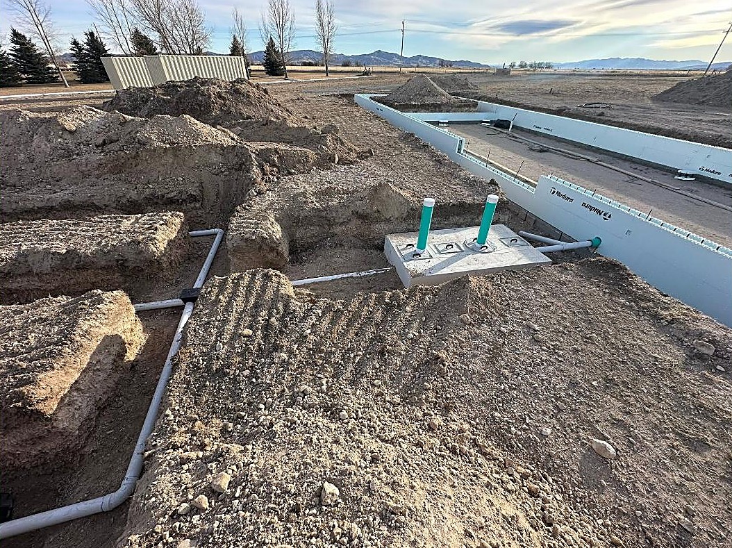 Septic system and leach field install in Park County Wyoming